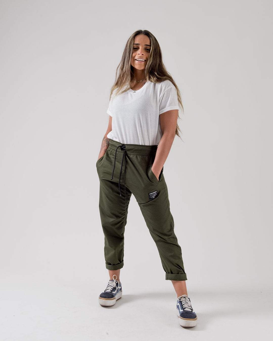 Casual Rip Stop Gi Pant - Military Green